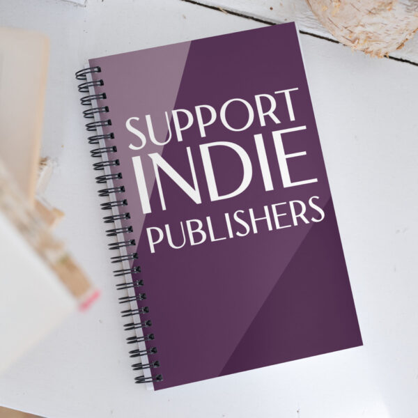 Support Indie Publishers purple spiral notebook - Image 2