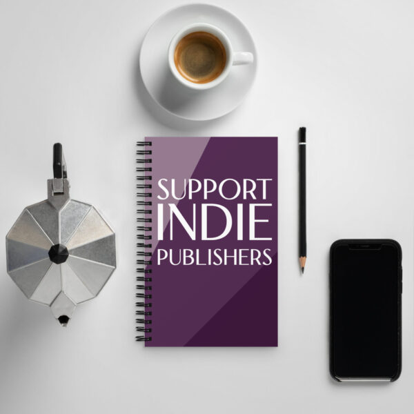 Support Indie Publishers purple spiral notebook - Image 4