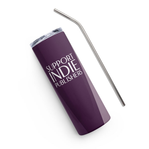 Support Indie stainless steel tumbler – purple