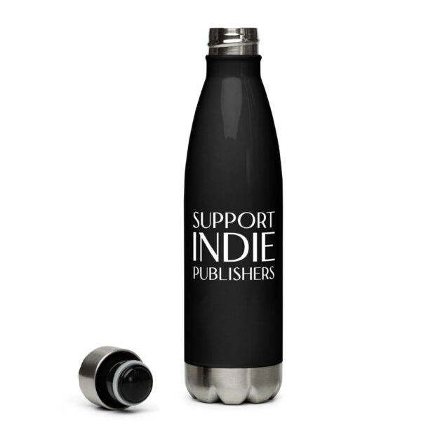 Support Indie Publishers stainless steel water bottle - Image 4